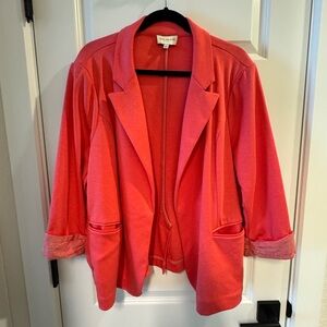 Skies Are Blue Vibrant Coral Blazer